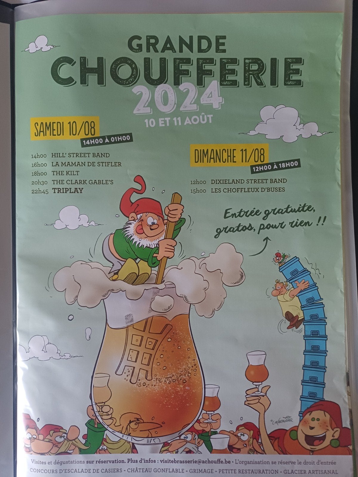 Chouffe Grande Choufferie 2024 Nieuwe Poster, Verzamelen, Ophalen of Verzenden, Nieuw, Reclamebord, Plaat of Schild, Overige merken