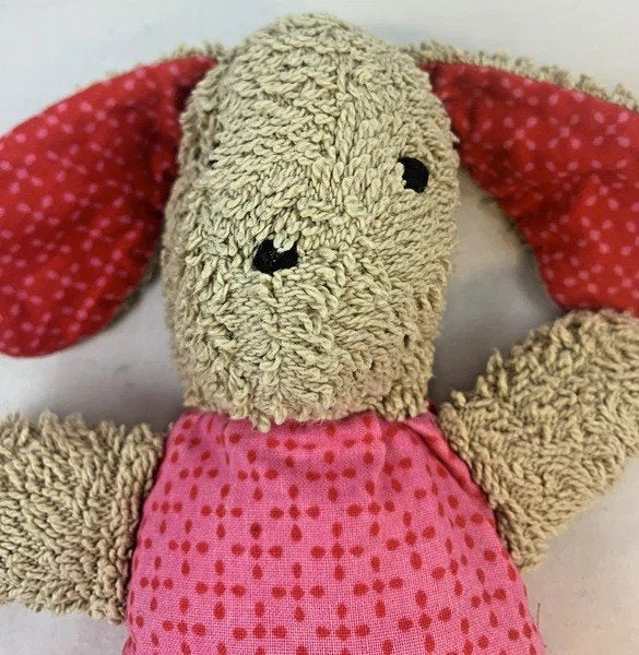 Sigikid Fips Vintage Badstof Hond Knuffel Beige Roze Stippen, Coolsingel 104, 3011 AG Rotterdam, Netherlands, Hond, Zo goed als nieuw