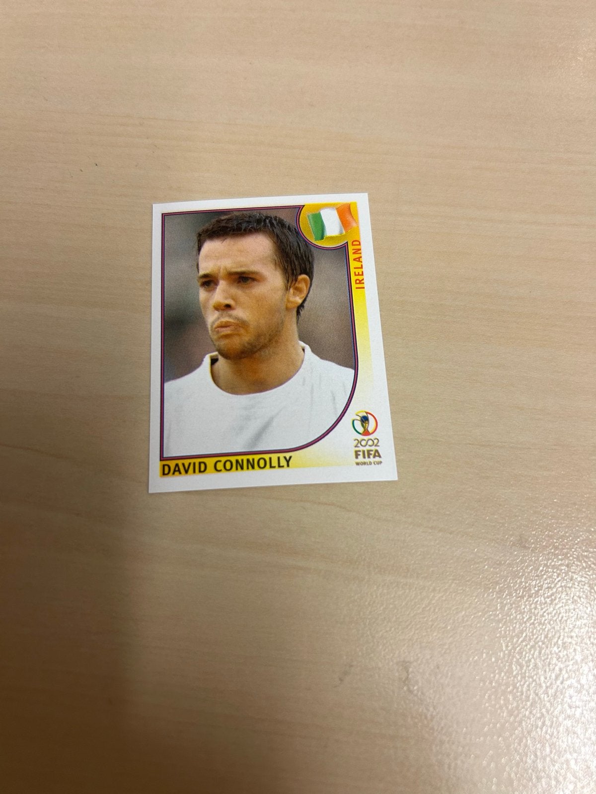 Zeldzame Panini WK 2002 Sticker David Connolly Ierland #363, Ophalen of Verzenden, Zo goed als nieuw, Sport