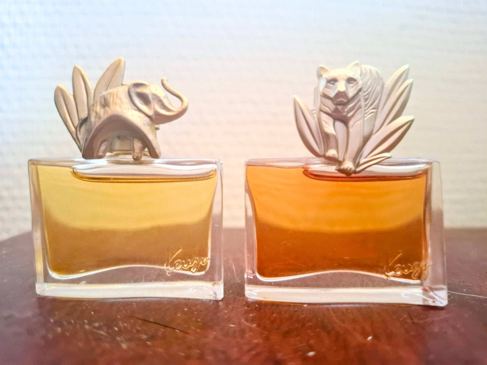 Vintage parfum Kenzo Le tigre en Le l'Elephant, Ophalen of Verzenden, Overige materialen