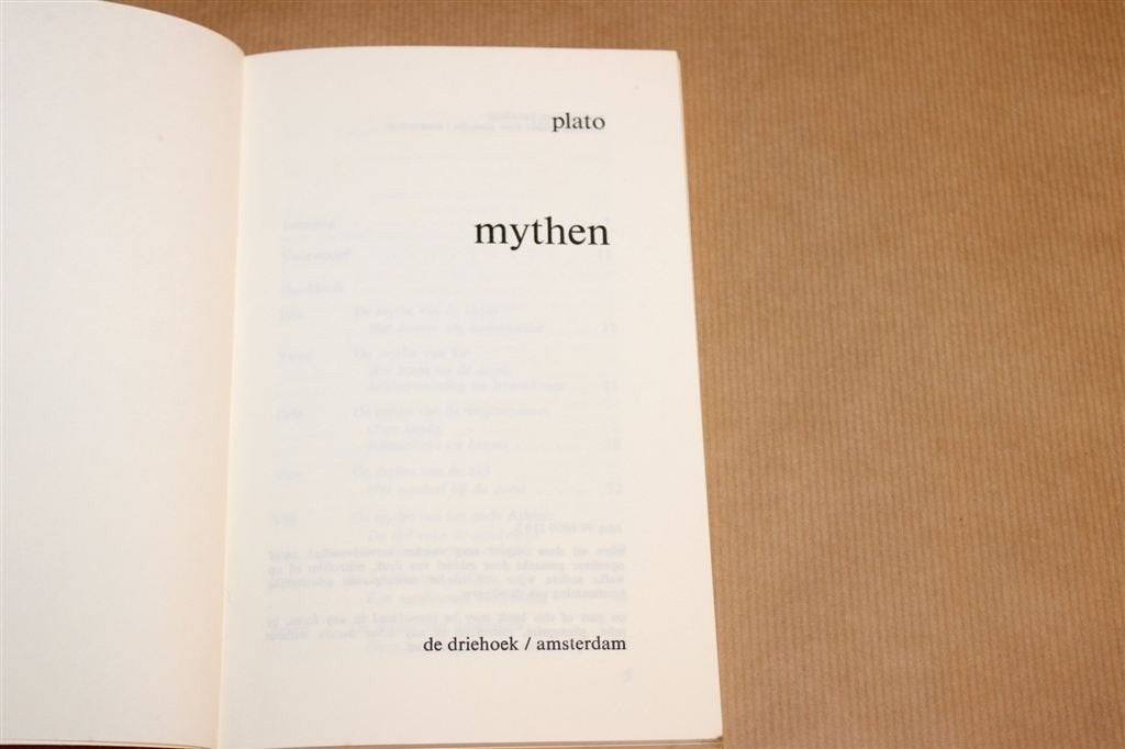 Mythen — Plato, Symposion Reeks, De Driehoek 1977, Ophalen of Verzenden, Gelezen