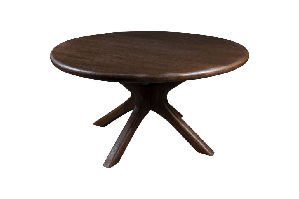 Ronde eettafel 120 cm mango Aria Walnut van 899 voor 599, Ophalen, Maxi Living, Nieuw, Modern, landelijk