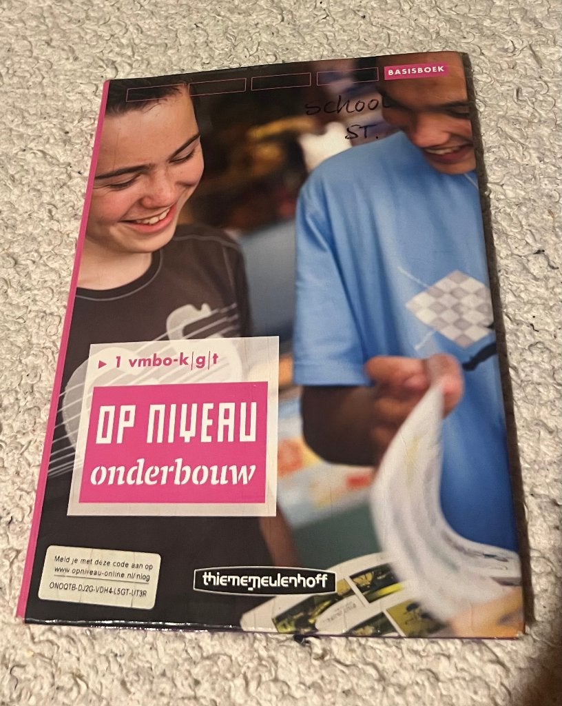 Op niveau onderbouw 1 vmbo k/g/t, Boeken, Ophalen, VMBO