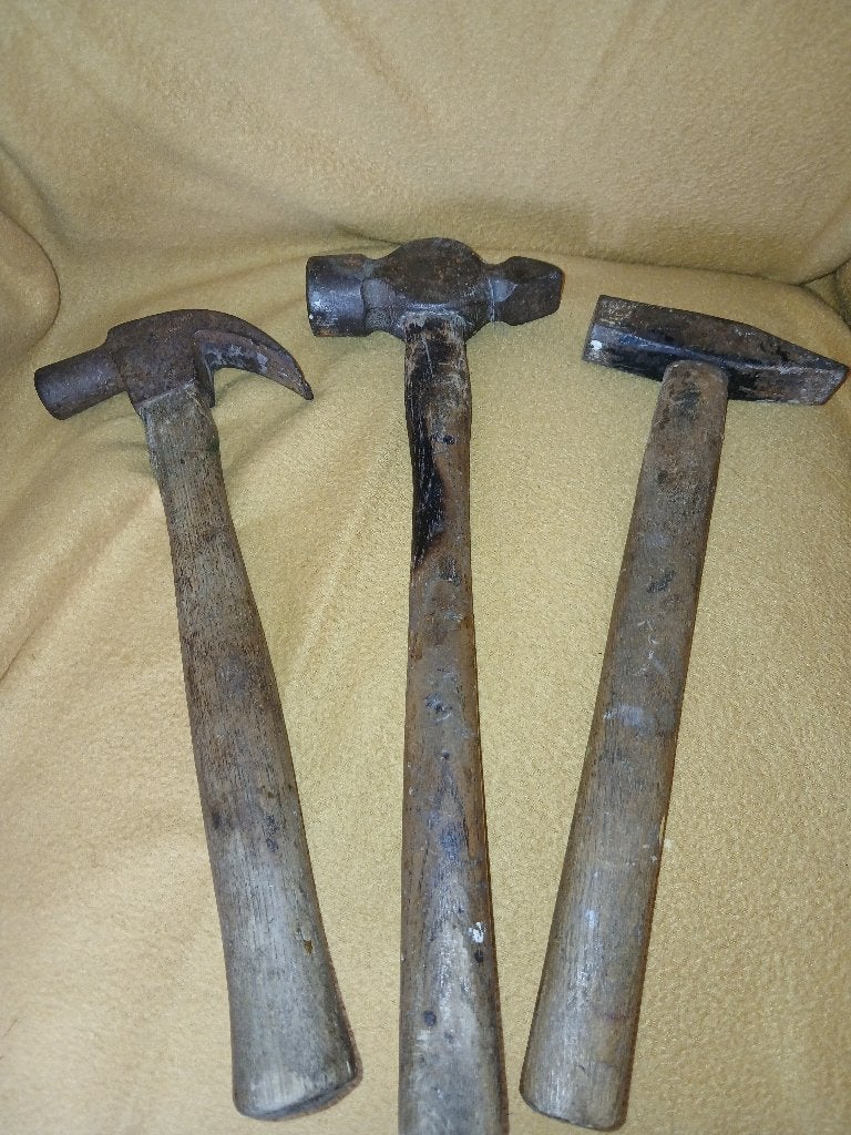 Set van 3 gebruikte hamers - diverse types, Verzenden, Gebruikt, Hamer, Overige merken