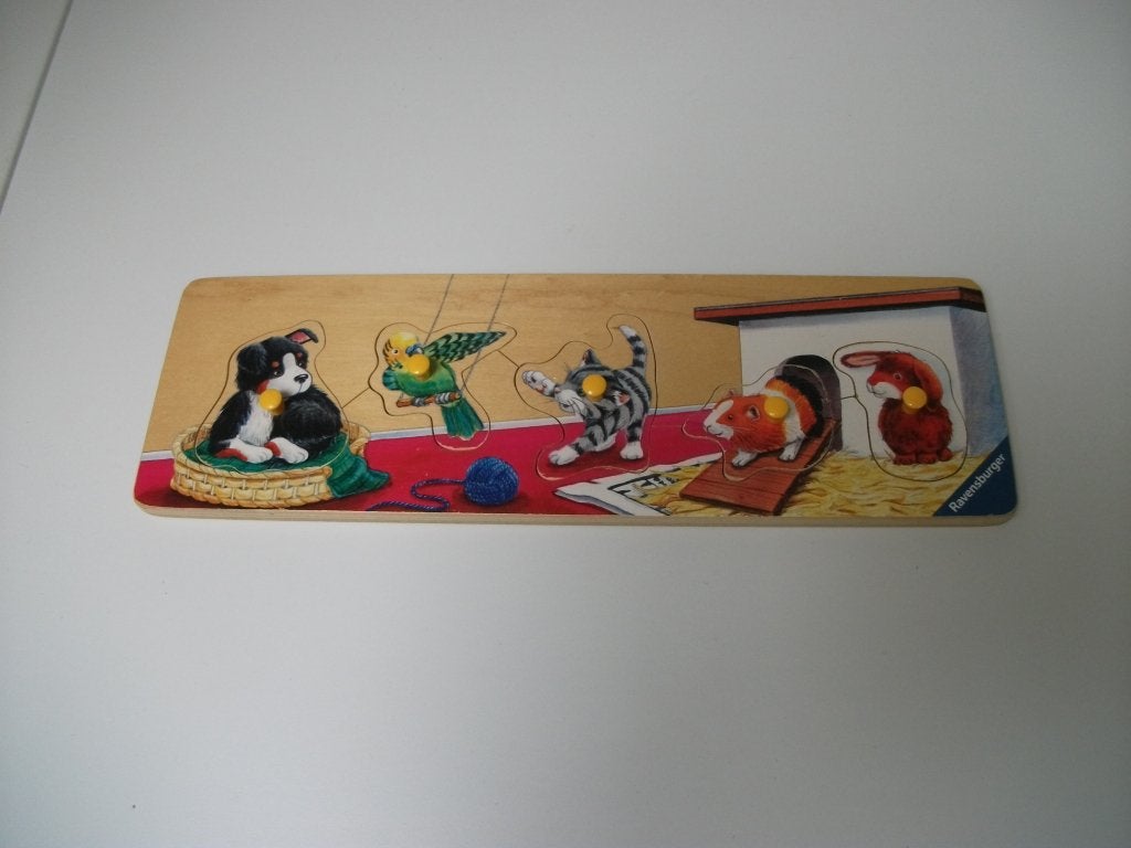 Puzzel diertjes Ravensburger 5 delig, Ophalen of Verzenden, Gebruikt