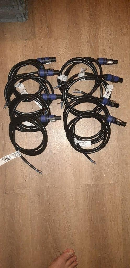 8 Powercon kabels met Neutrik NAC3FXAA connector 1,8 m, Ophalen of Verzenden, Nieuw, Overige typen