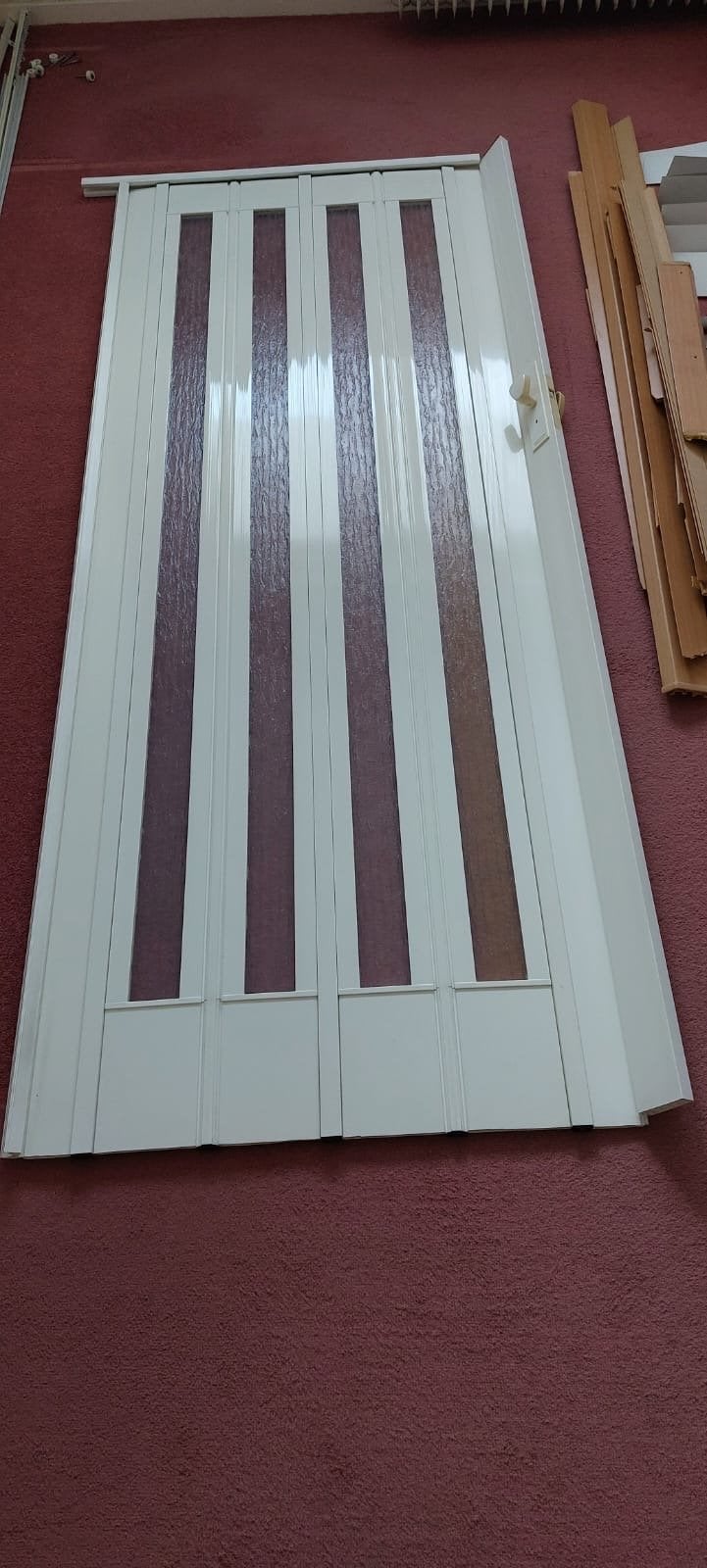 Witte vouwdeur (kunststof), Kunststof, Gebruikt, 80 tot 100 cm, Binnendeur