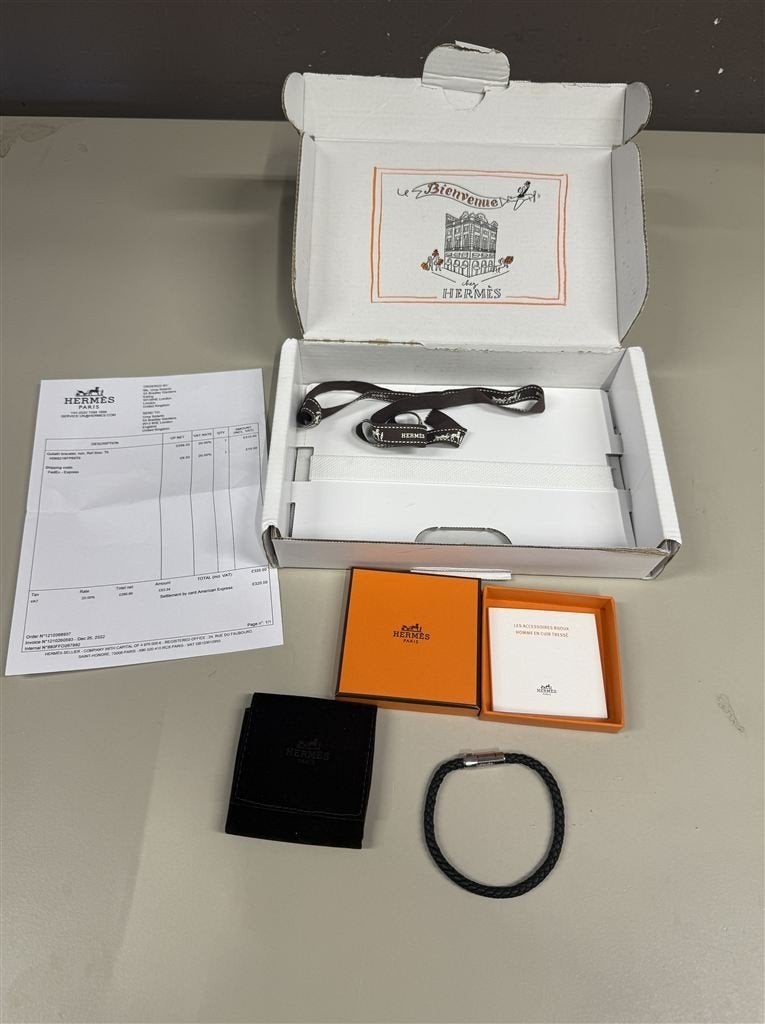 Hermes Goliath zwarte Herenarmband maat T6, Sieraden, Tassen en Uiterlijk, Armbanden, Ophalen of Verzenden, Zo goed als nieuw