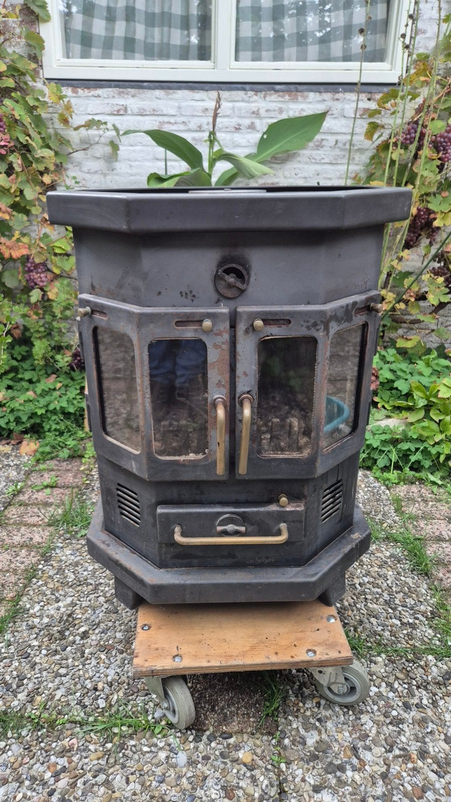 Houtkachel Faber (Hallers) Brande 80, Ophalen, Gebruikt, Houtkachel, Vrijstaand