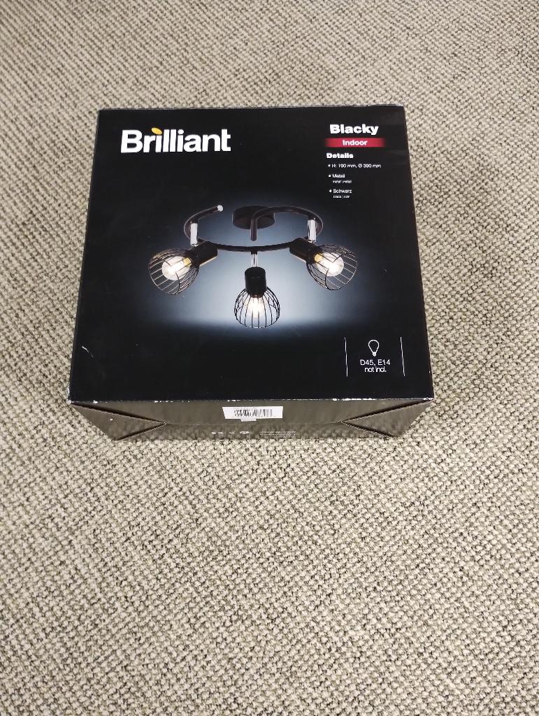 Plafondlamp Brilliant Blacky spiral - nieuw, Huis en Inrichting, Ophalen of Verzenden, Nieuw, Metaal, Spiraal