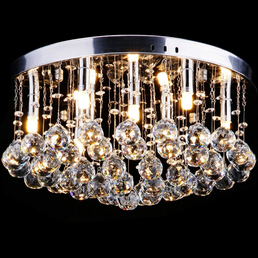 Kristallen Designer LED Plafondlamp Kroonluchter 9 x G9, Ophalen of Verzenden, Nieuw