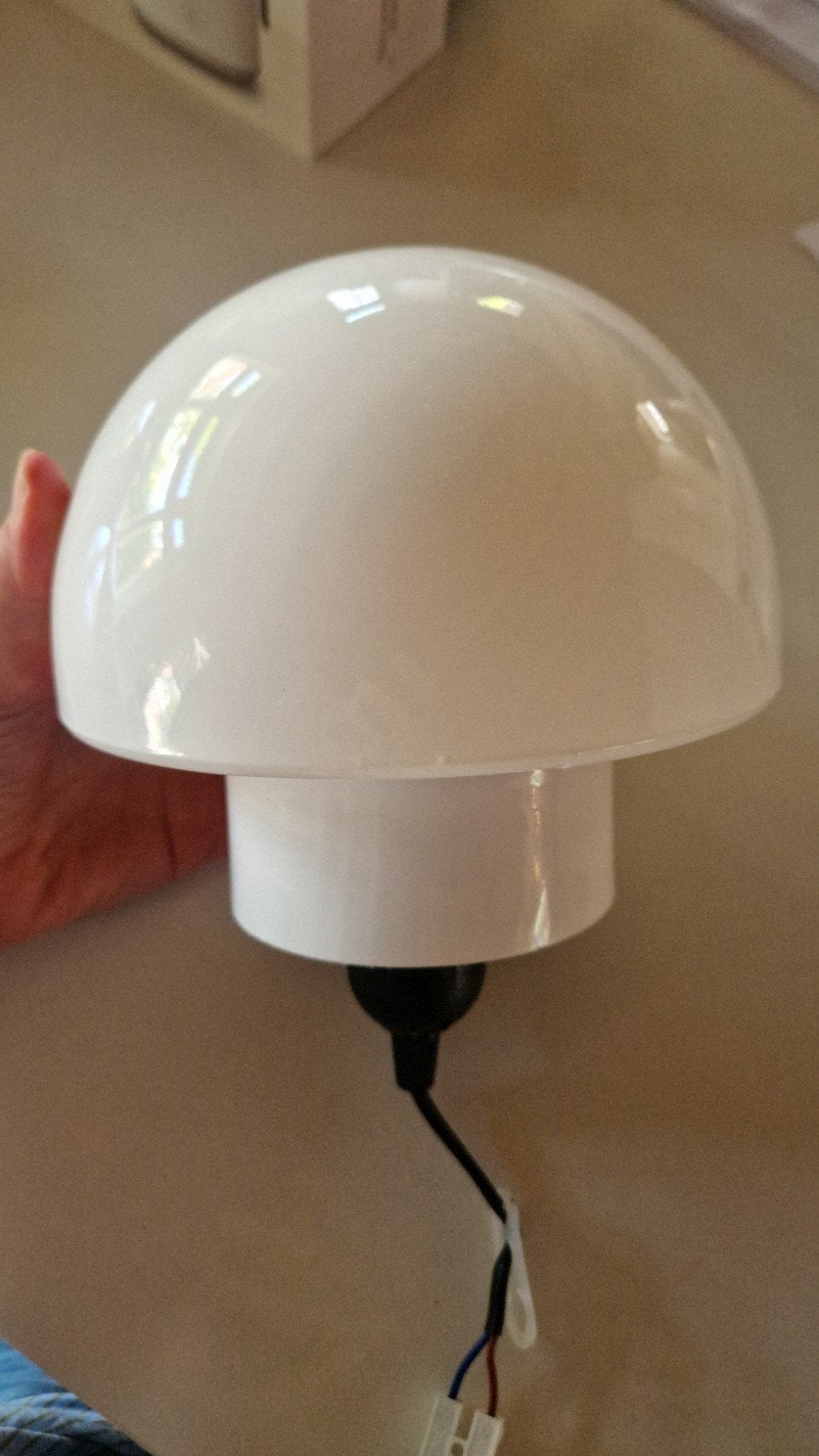 Vintage paddenstoel glazen plafondlamp, Ophalen