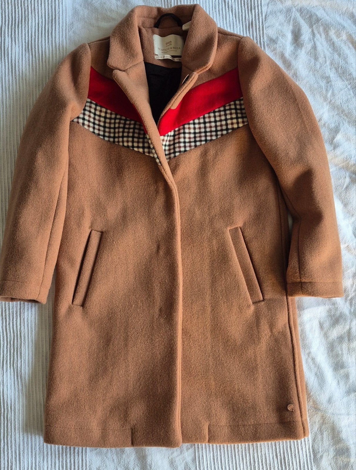 Scotch & Soda wollen jas maat 128 (maat 8), Kinderen en Baby's, Ophalen of Verzenden, Zo goed als nieuw, Scotch & Soda, Jas
