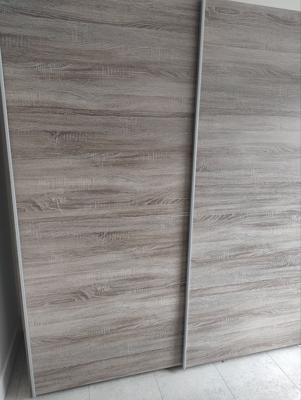 Kast planken en schuifdeuren. (Kledingkast, servieskast), Huis en Inrichting, Ophalen, 200 cm of meer, 150 tot 200 cm, Overige houtsoorten
