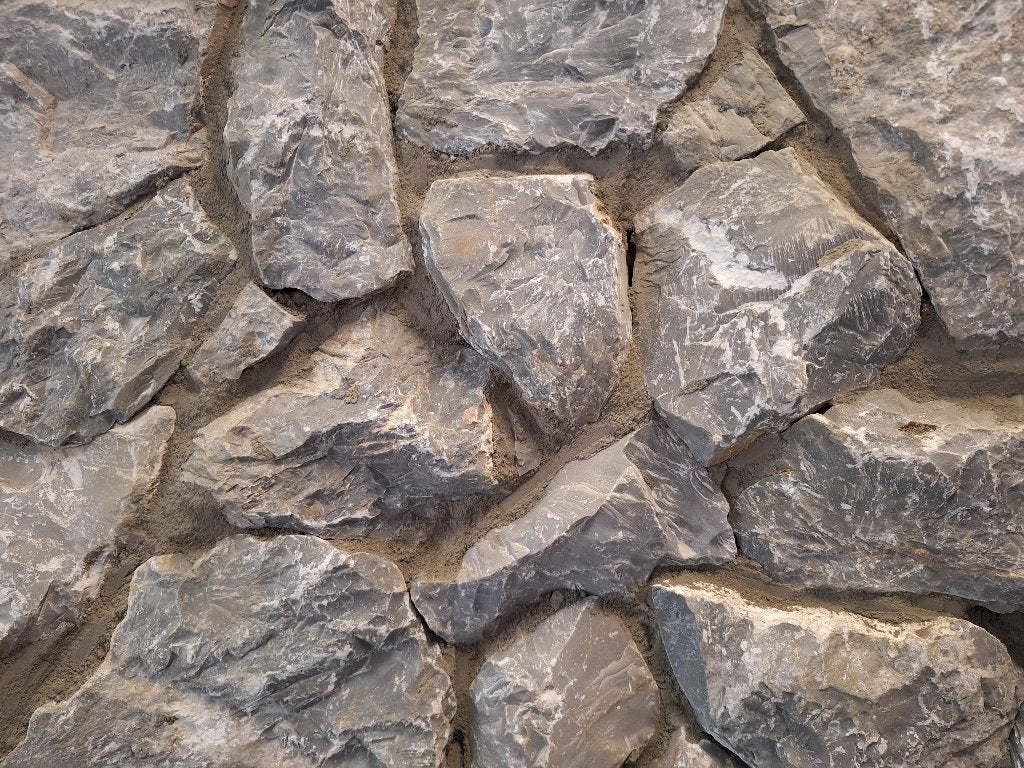 Robuuste Griekse muurbekleding Rocks Grey, Tuin en Terras, Ophalen of Verzenden, Nieuw, Split
