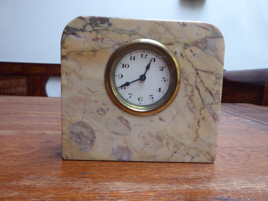 Art deco marmeren klokje, Ophalen of Verzenden