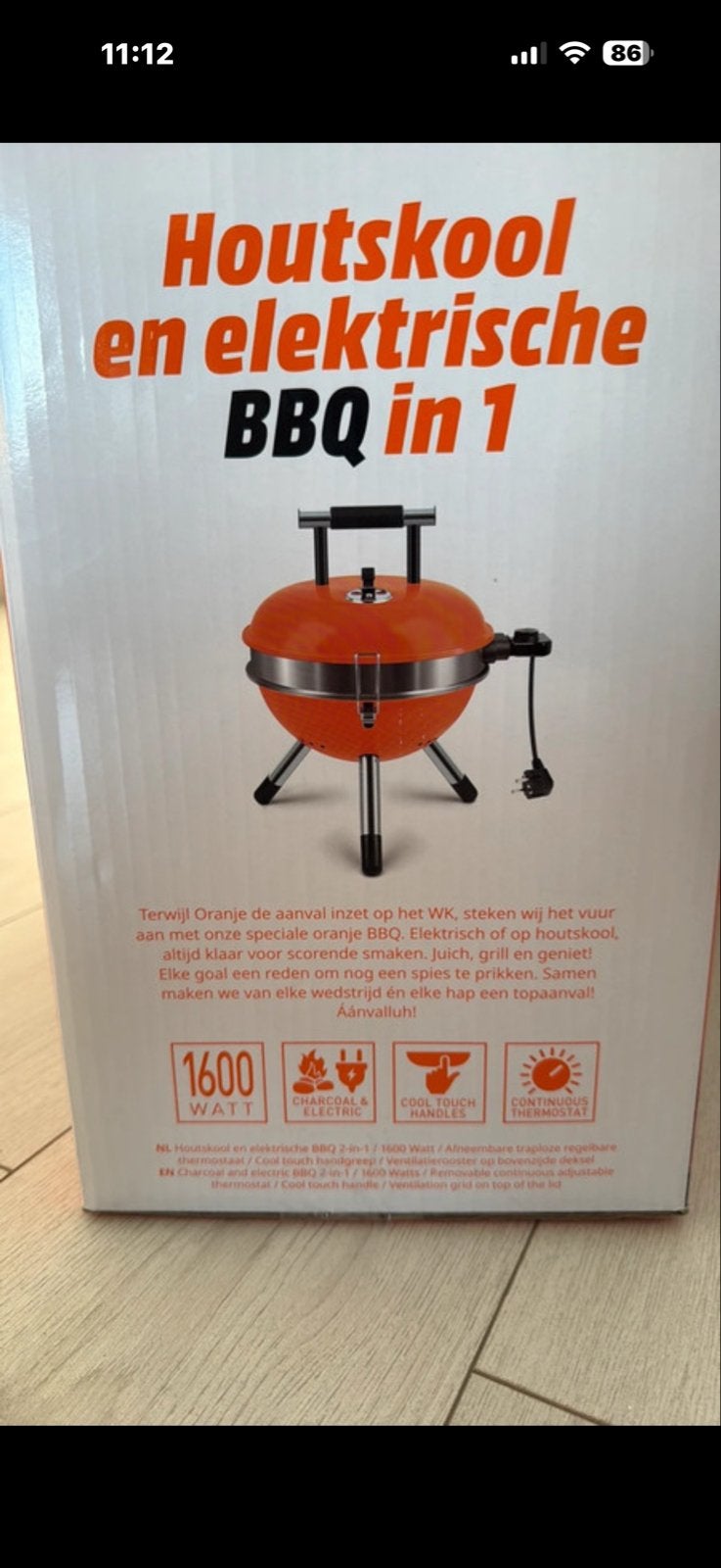 Fritel Houtskool en Elektrische BBQ 2-in-1 - Nieuw in doos, Ophalen, Nieuw