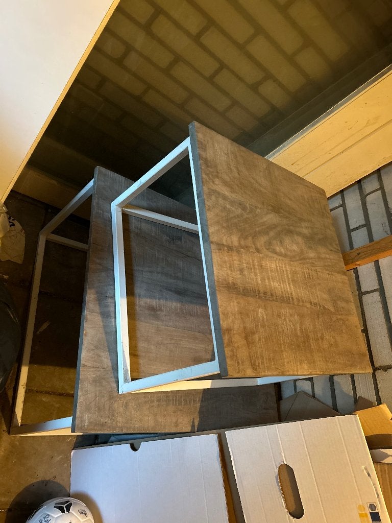 Bijzet tafeltjes, Huis en Inrichting, Rond, Zo goed als nieuw, 75 cm of meer, Hout