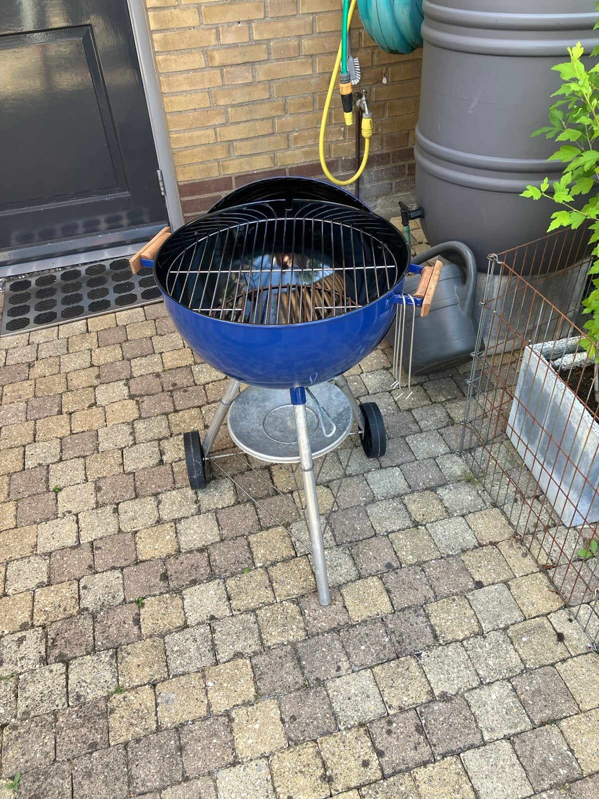 Weber bbq / Barbecue 47 cm gebruikt - Blauw, Ophalen, Gebruikt