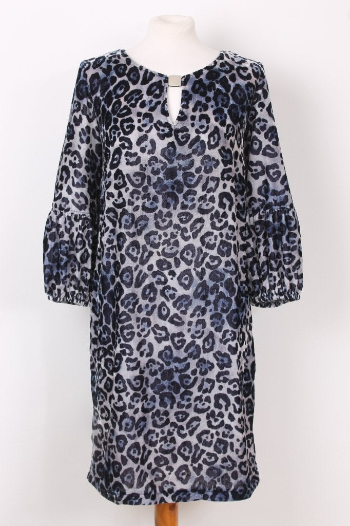 Herfst! Fluwelen jurk Caroline Biss maat 44, Kleding | Dames, Maat 42/44 (L), Ophalen of Verzenden, Zo goed als nieuw, Grijs