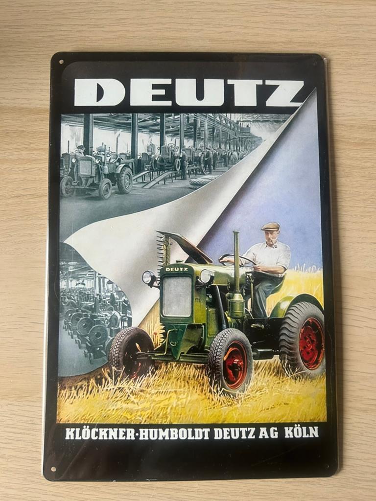Reclamebord deutz, Ophalen of Verzenden, Nieuw, Reclamebord