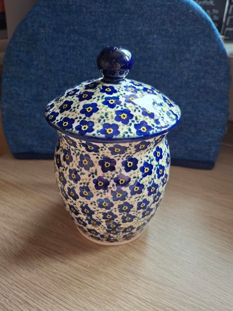 Prachtige knoflookpot van Bunzlau Unikat, ., Keramiek, Overige typen, Ophalen of Verzenden