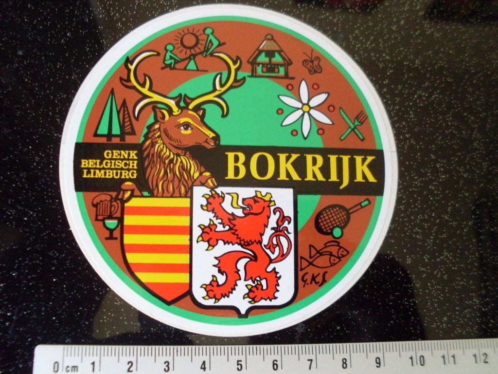sticker bokrijk logo genkbelgisch limburg belgie embleem, Verzenden, Zo goed als nieuw, Overige typen