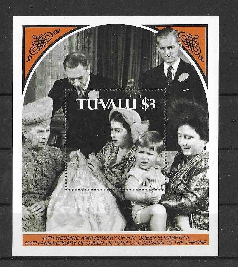 Tuvalu Michel blok 30 postfris, Ophalen of Verzenden, Postfris