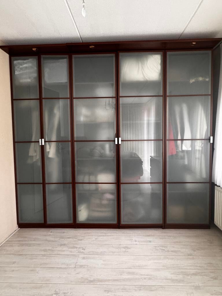 Ikea kledingkast met glazen deuren, Ophalen, Gebruikt, 200 cm of meer, 200 cm of meer