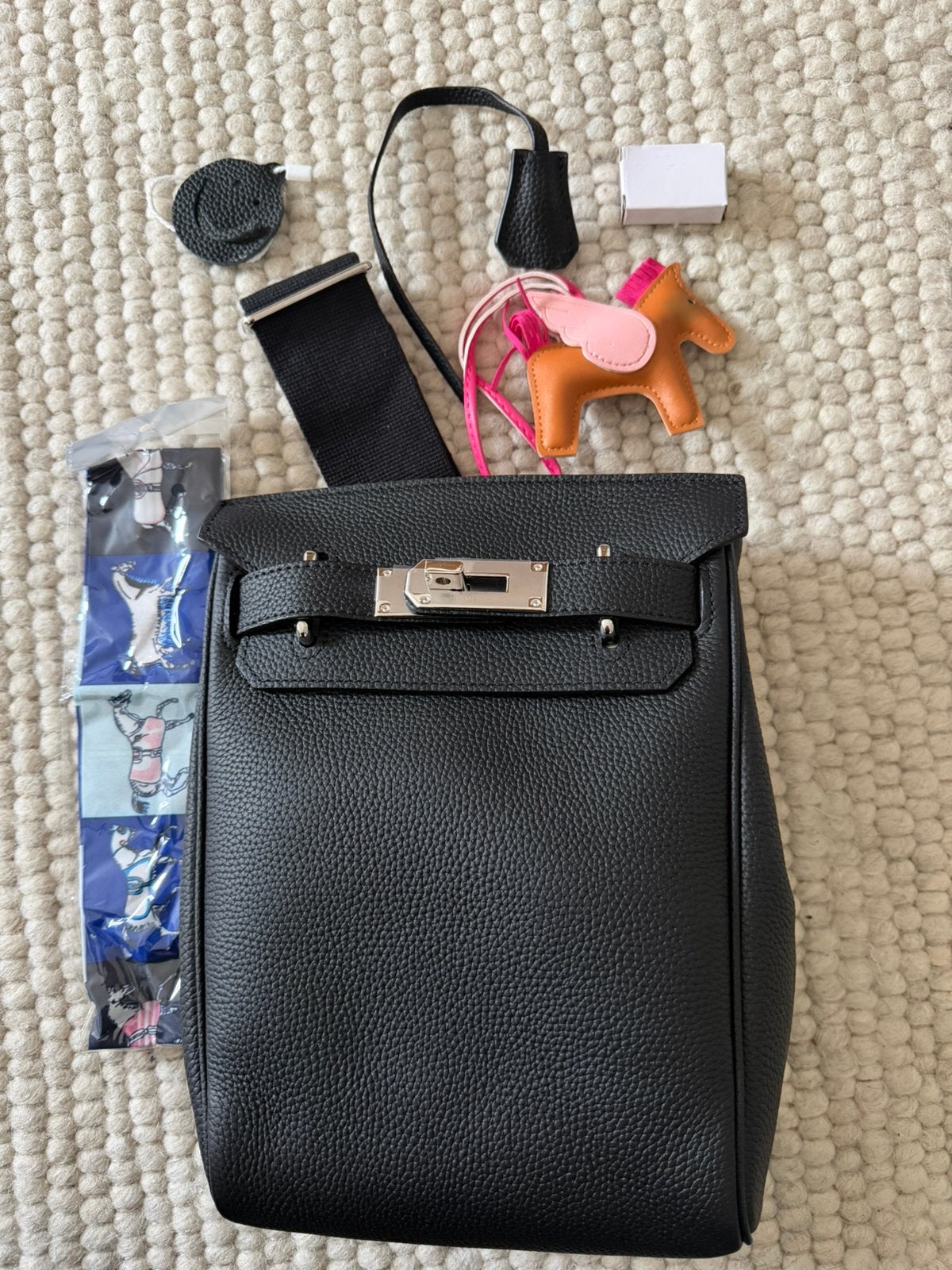 Hermes Hac a Dos PM Backpack | €160, Sieraden, Tassen en Uiterlijk, Overige merken, Zwart, Nieuw, Ophalen of Verzenden