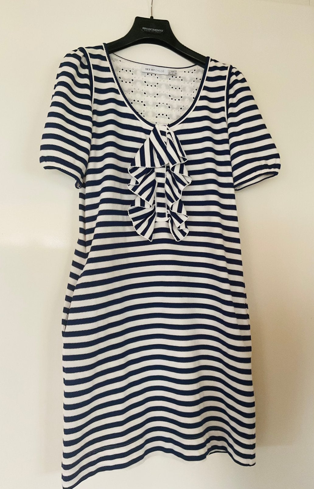 SEE BY CHLOE JURKJE (S), Verzenden, Zo goed als nieuw, Blauw, Boven de knie