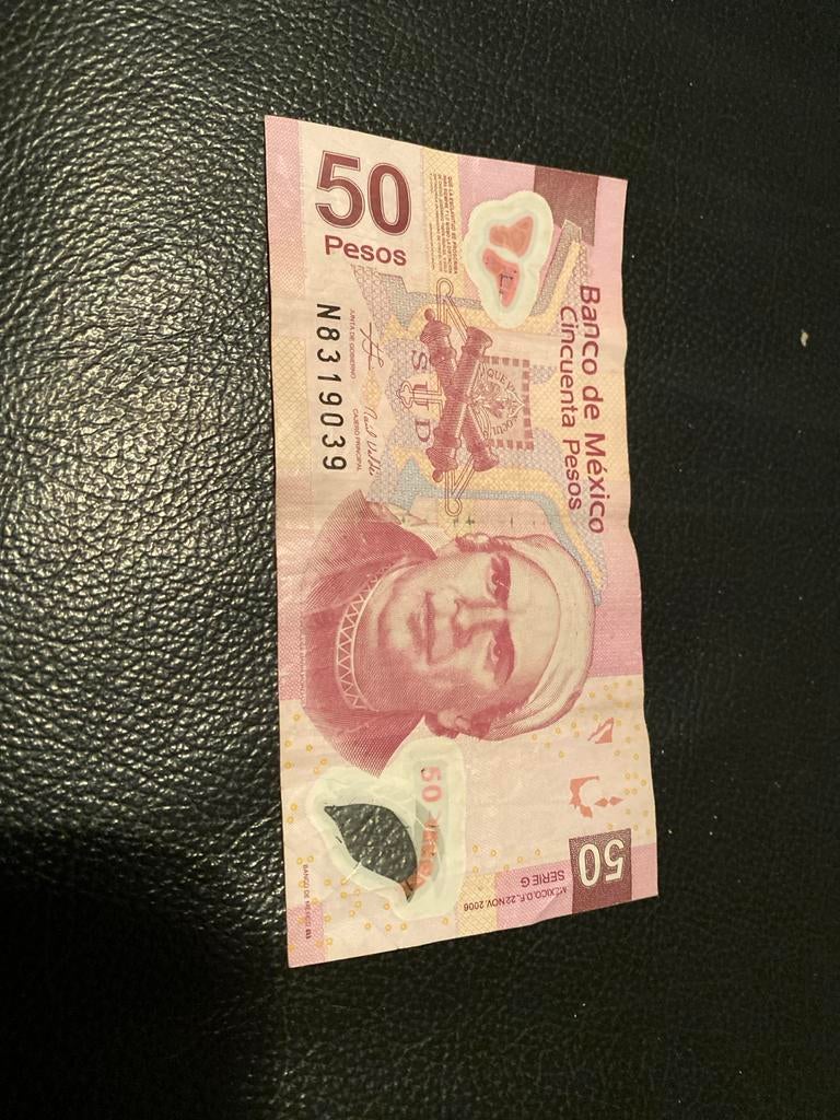 50 Pesos Mexicaans biljet - Serie G (2006), Ophalen of Verzenden, Noord-Amerika, Los biljet
