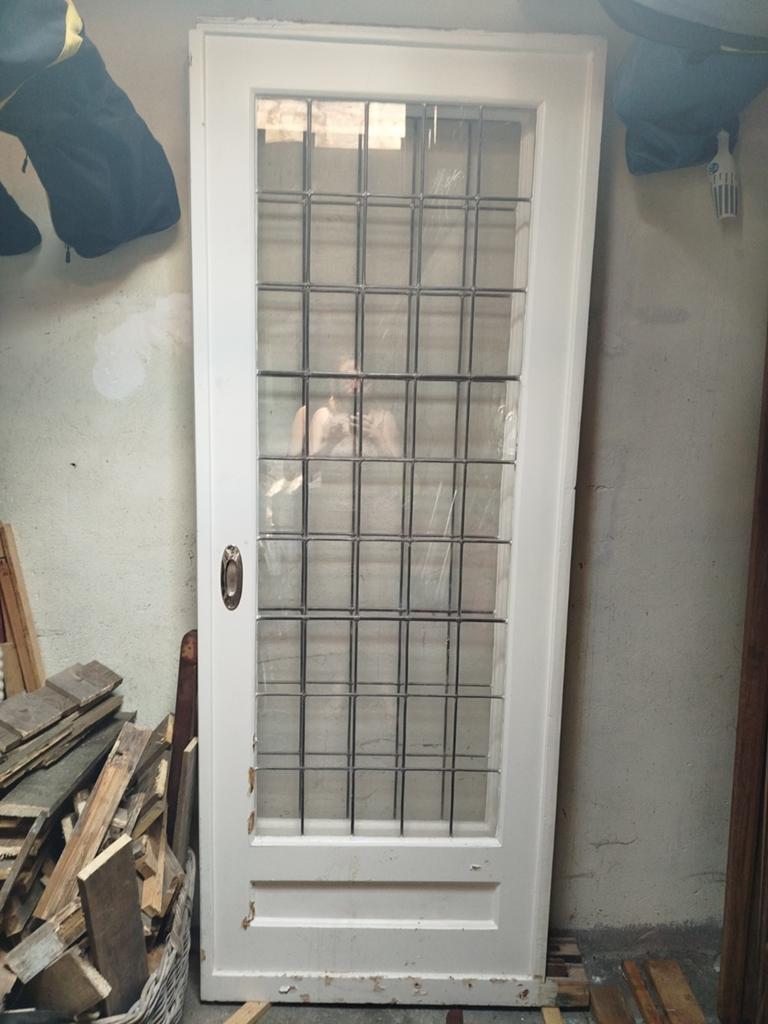 Ensuite Glazen binnendeur met roedeverdeling - Gebruikt, Ophalen, Gebruikt, 80 tot 100 cm, Binnendeur
