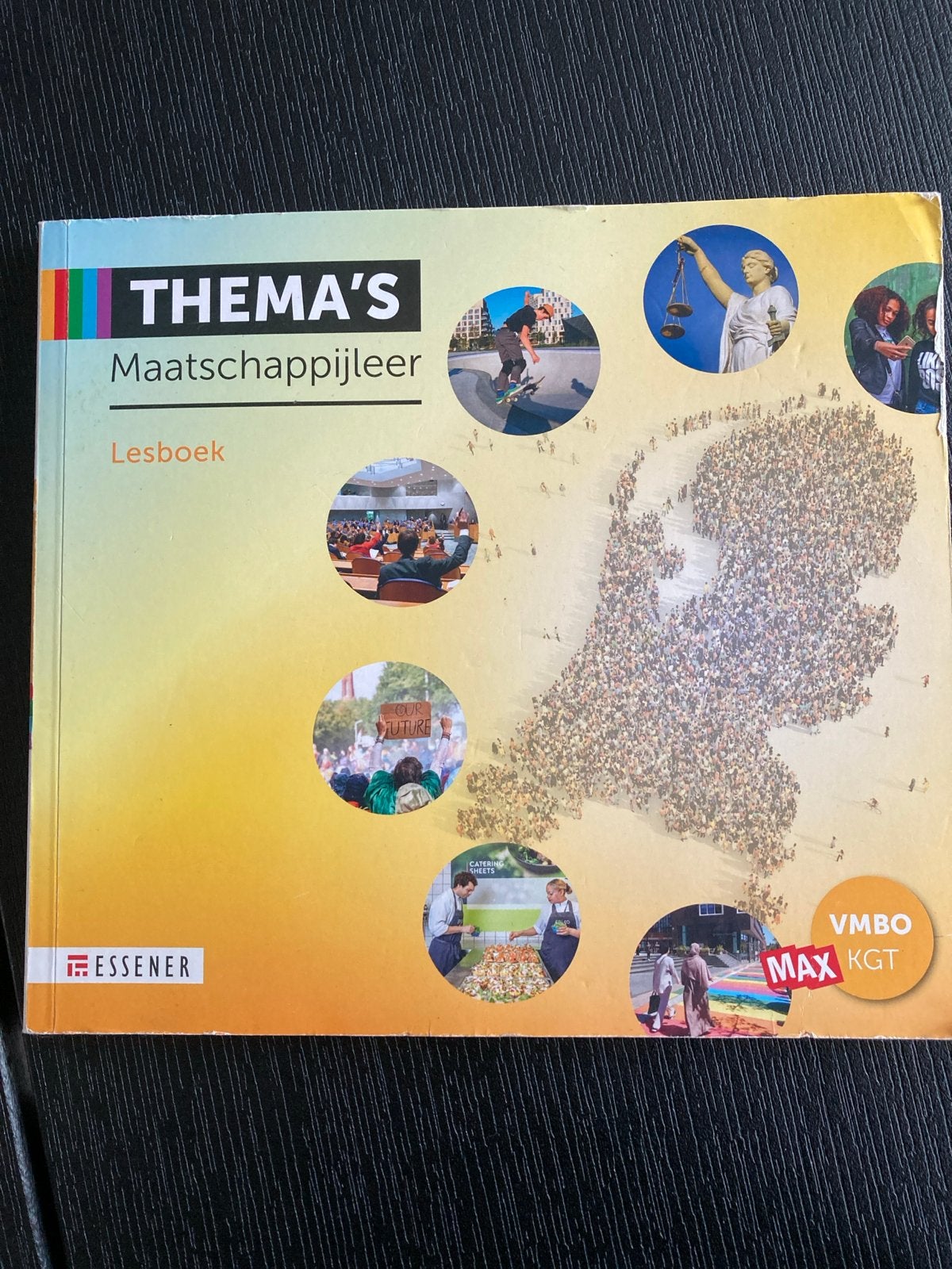Thema's Maatschappijleer Lesboek VMBO MAX KGT, Ophalen of Verzenden, Zo goed als nieuw, VMBO, Maatschappijleer