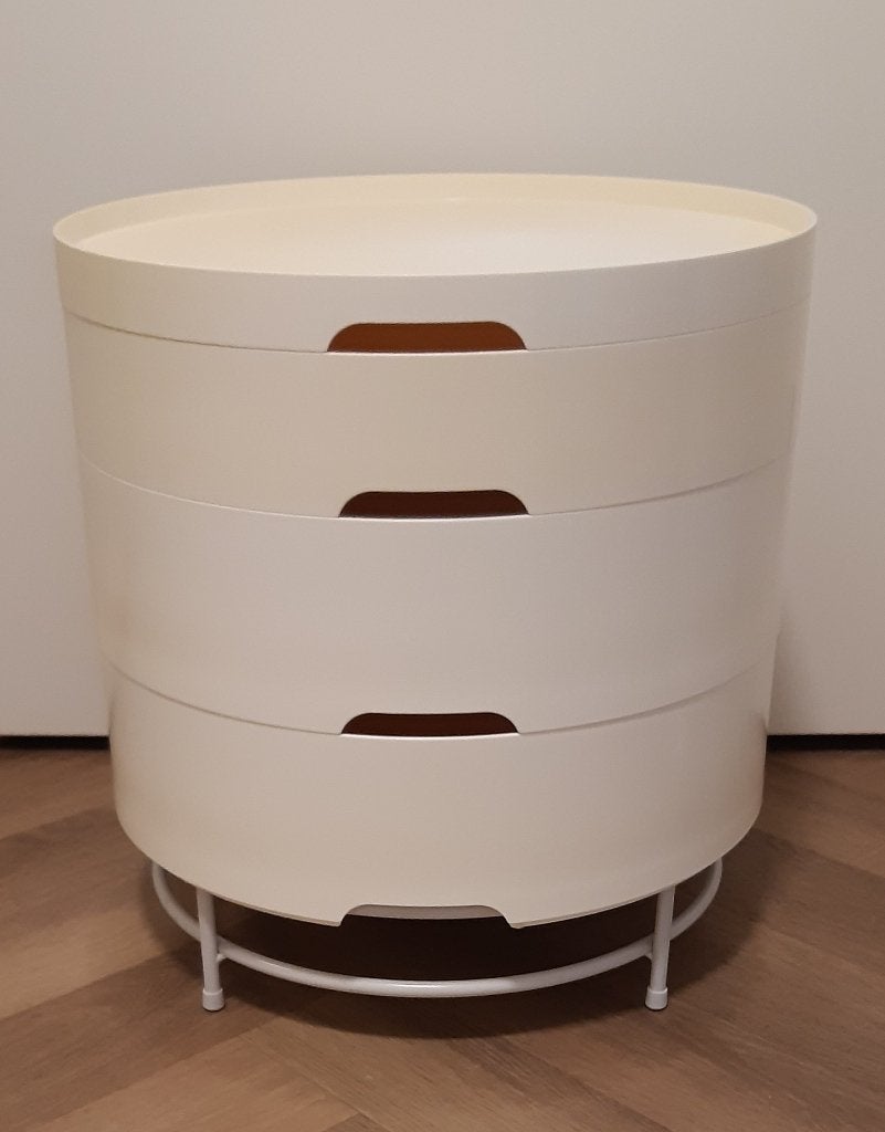 Bijzettafel Ikea retro, Huis en Inrichting, Tafels | Bijzettafels, Gebruikt, Rond, Ophalen, 45 tot 60 cm