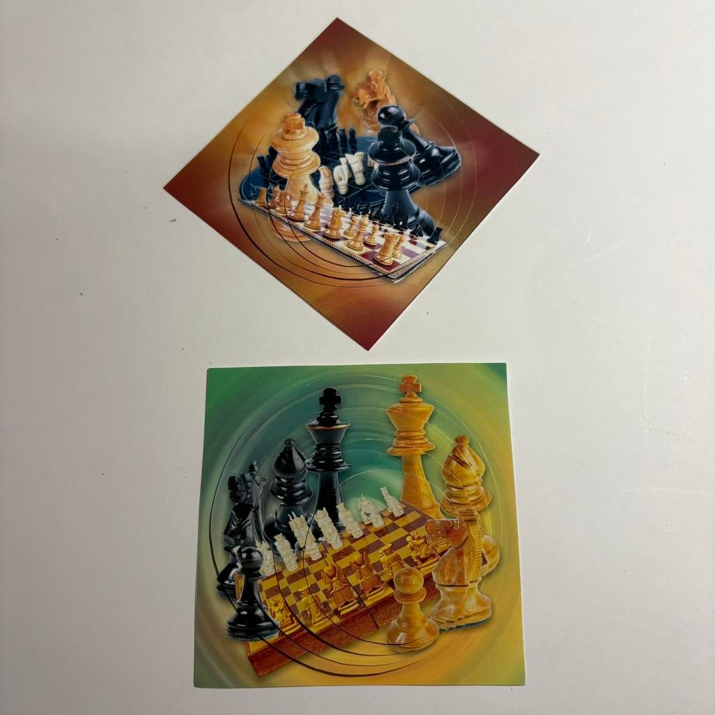 3d plaatjes schaken samen 0,50, Ophalen of Verzenden, Zo goed als nieuw, Overige thema's, Knipvel