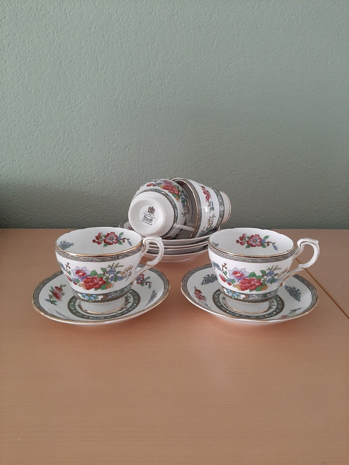 5 kop&schotels Bone China, Antiek en Kunst, Ophalen of Verzenden