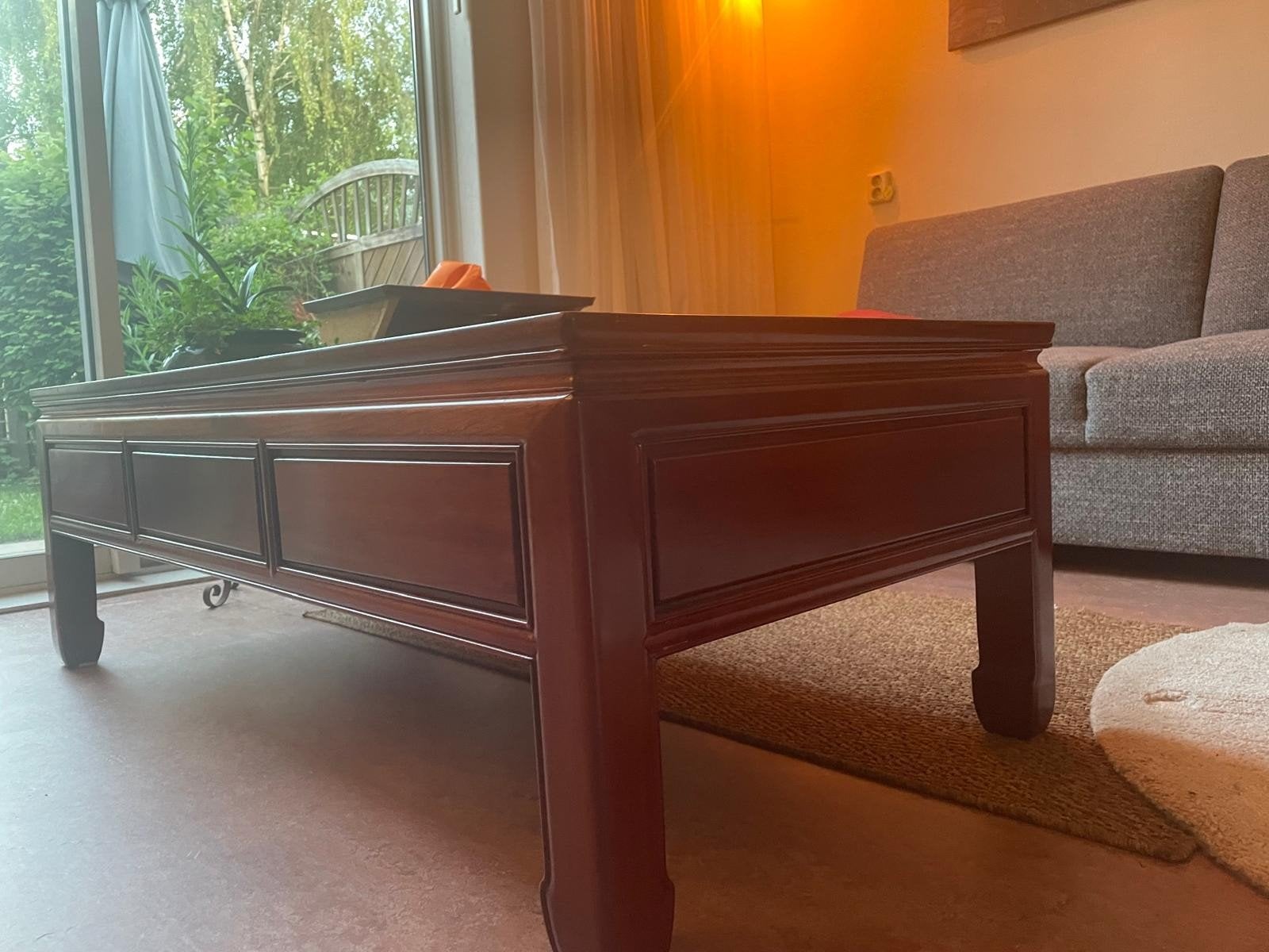 Chinese salontafel met 2 laden, Ophalen, 50 – 75, Gebruikt, 100 tot 150 cm