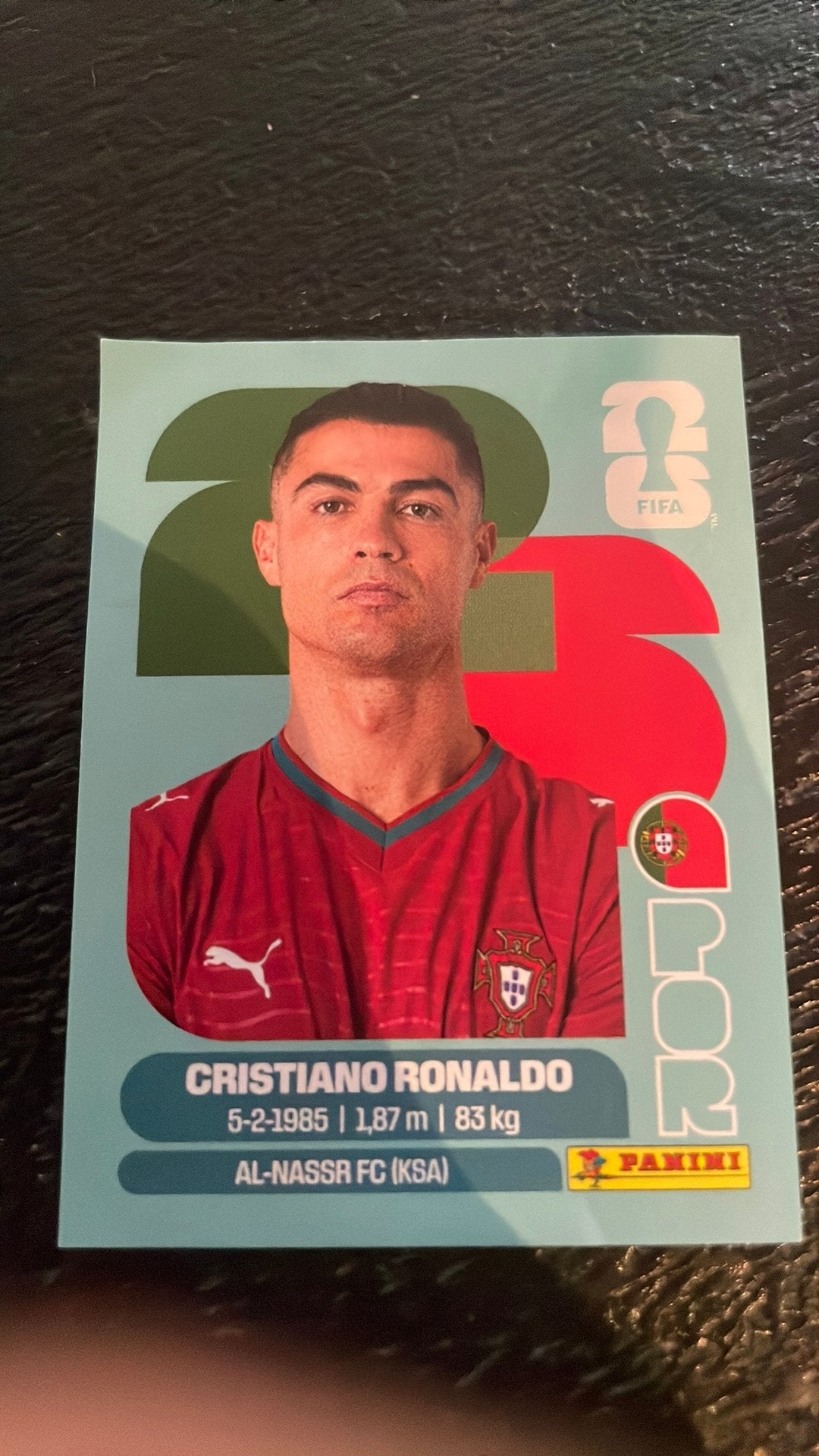 Panini FIFA Cristiano Ronaldo Plaatje, Ophalen of Verzenden, Zo goed als nieuw, Plaatje