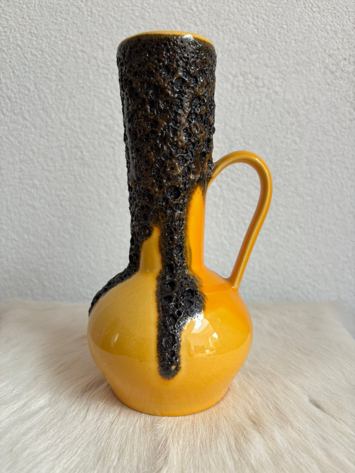 Gave fat lava vaas Fohr Keramik West-Germany 20 cm, Ophalen of Verzenden
