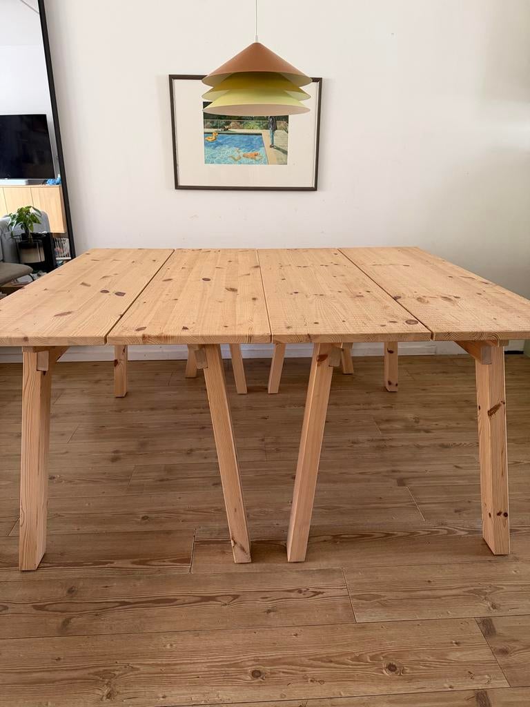 2x IKEA Industriell eettafel - Piet Hein Eek, Huis en Inrichting, Tafels | Eettafels, Zo goed als nieuw, 50 tot 100 cm, 150 tot 200 cm