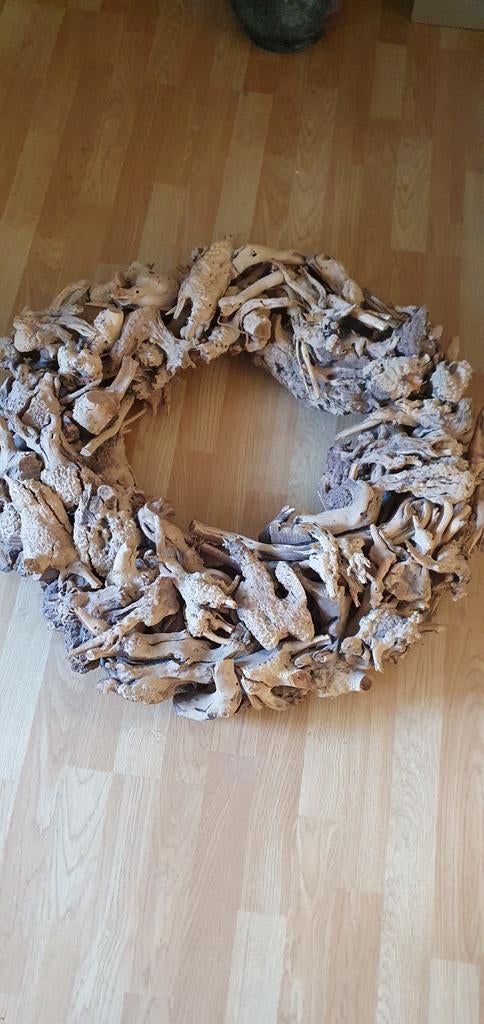 Houten Drijfhout Krans - Natuurlijke Decoratie, Ophalen, Zo goed als nieuw