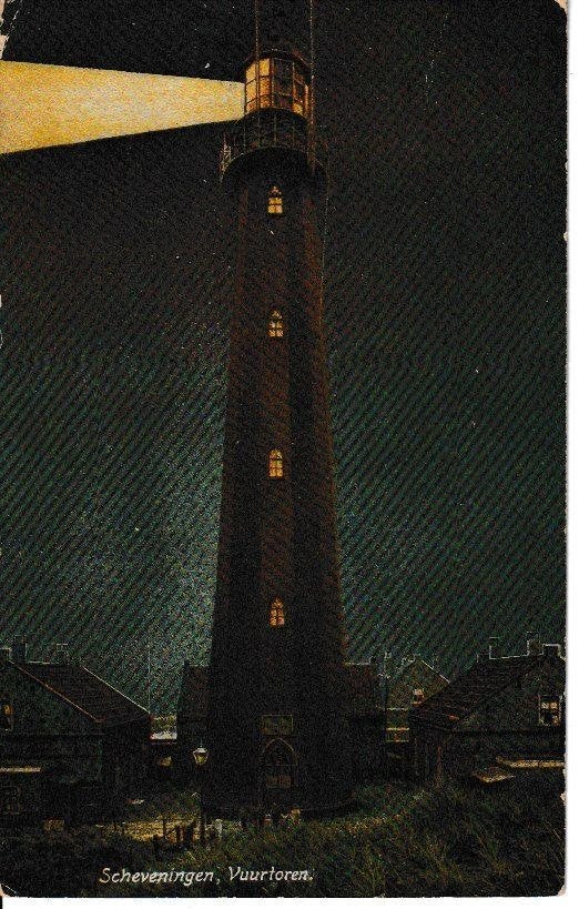 SCHEVENINGEN - VUURTOREN, Verzamelen, Ansichtkaarten | Nederland, Ophalen of Verzenden, Voor 1920, Gelopen, Zuid-Holland