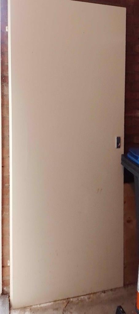 Binnendeur met beslag, Doe-het-zelf en Verbouw, Deuren en Horren, Ophalen, Gebruikt, 80 tot 100 cm, Buitendeur