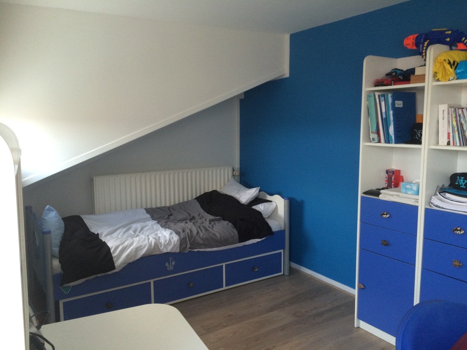 Complete Kinderkamer 'Ocean' - Bed, Bureau, 2 boekenKasten, Kinderen en Baby's, Kinderkamer | Complete kinderkamers, Ophalen, Gebruikt