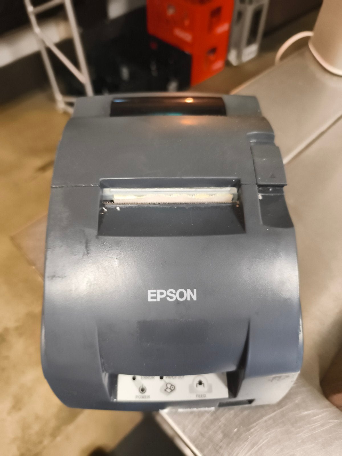 Epson TM-U220B Keukenprinter met 10 rollen en 2 linten, Zwart-en-wit printen, Gebruikt, Matrix-printer, Printer