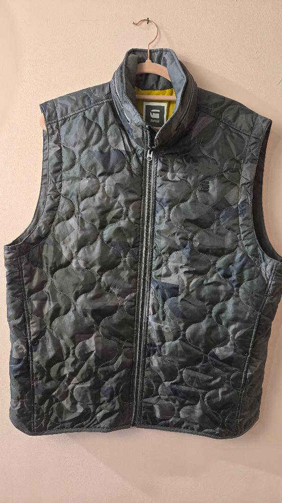 G-Star RAW Gewatteerde Camouflage Bodywarmer Heren XXL, Kleding | Heren, Bodywarmers, G-Star Raw, Overige maten, Ophalen of Verzenden