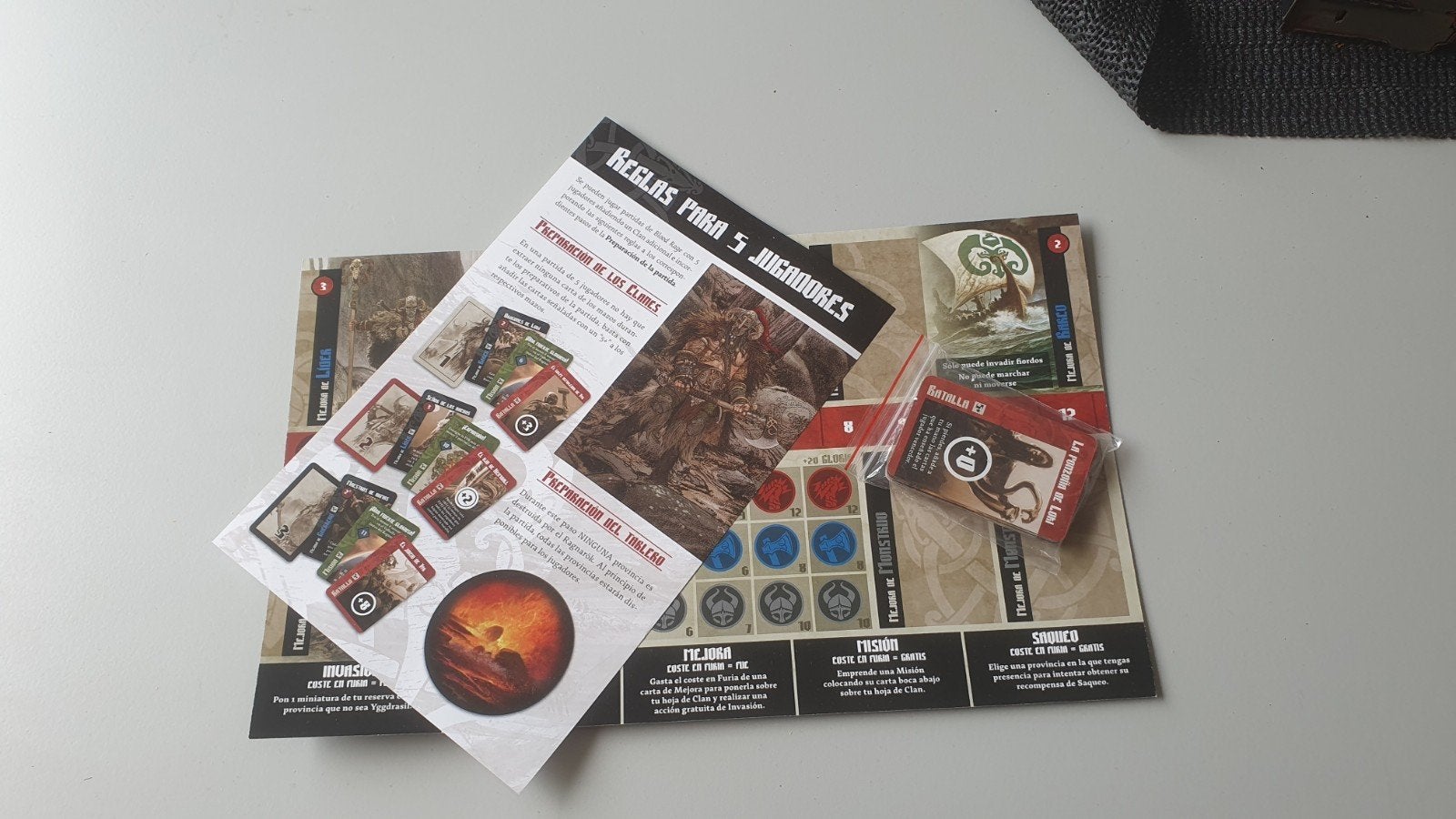 Blood Rage 5e speler Spaanse onderdelen, Vijf spelers of meer, Ophalen of Verzenden, Zo goed als nieuw