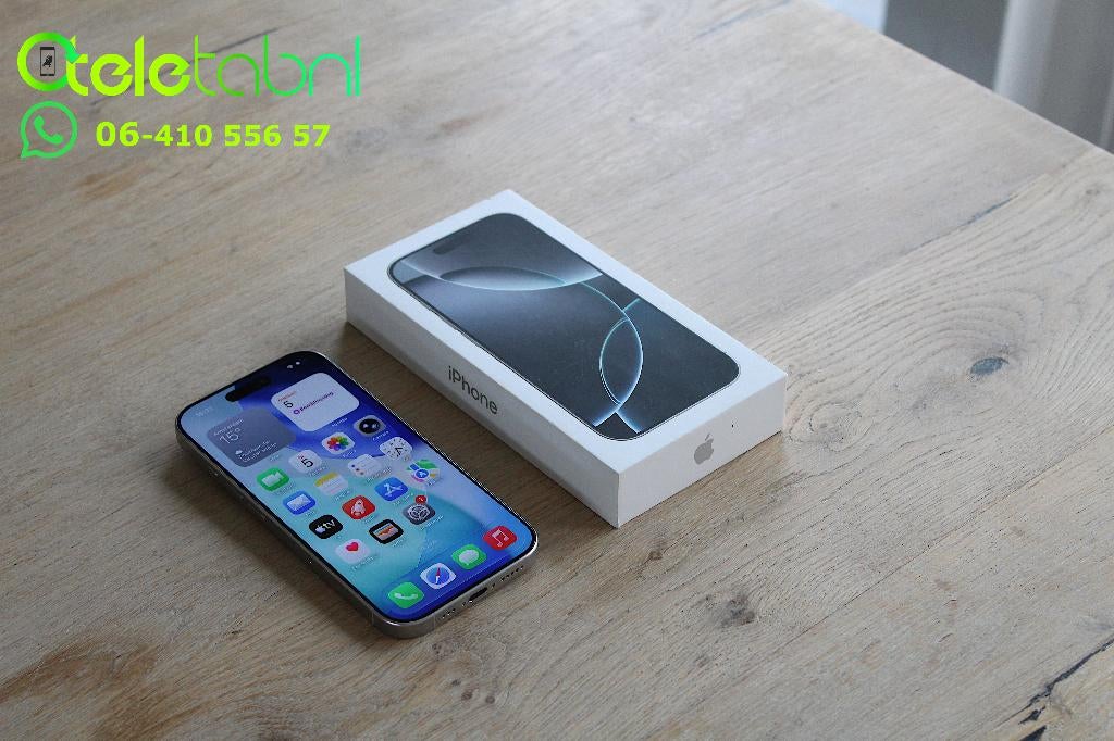 Apple iPhone 16 Pro - 128GB - White Titanium | Garantie, Telecommunicatie, Mobiele telefoons | Apple iPhone, IPhone 16 Pro, Apple