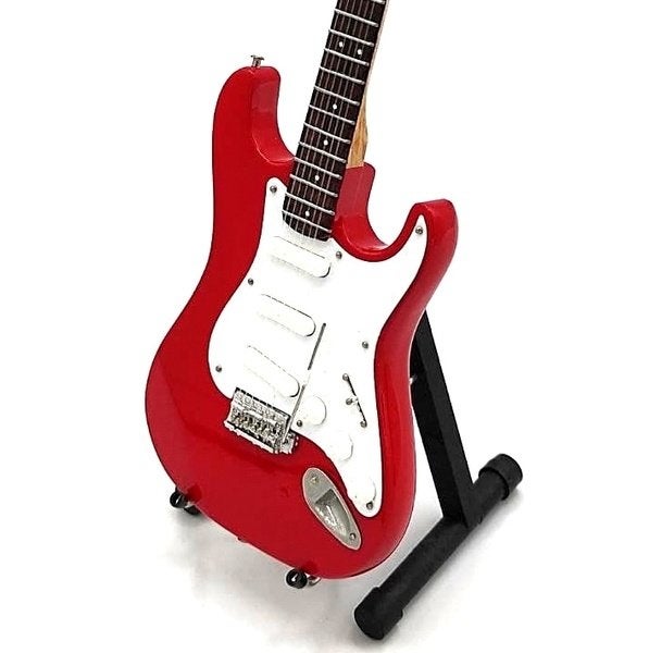 Mark Knopfler rood miniatuur gitaar 25cm mini guitar deco, Info@deconoord.nl, Deco Noord, Nieuw, Ophalen of Verzenden